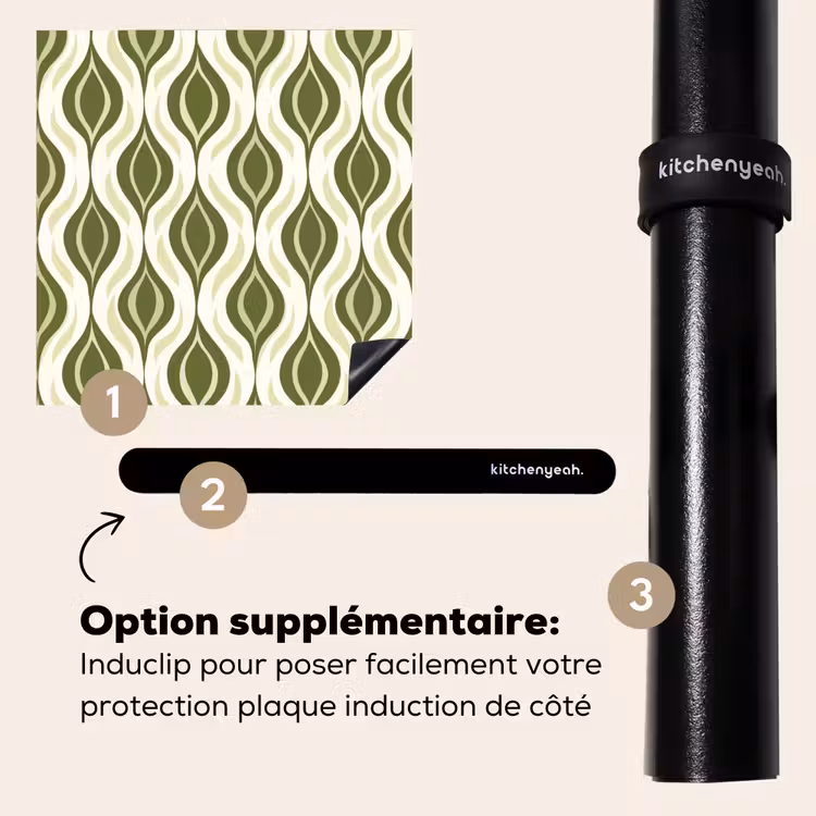 Protection plaque induction - Motif - Rétro - Vert — 8