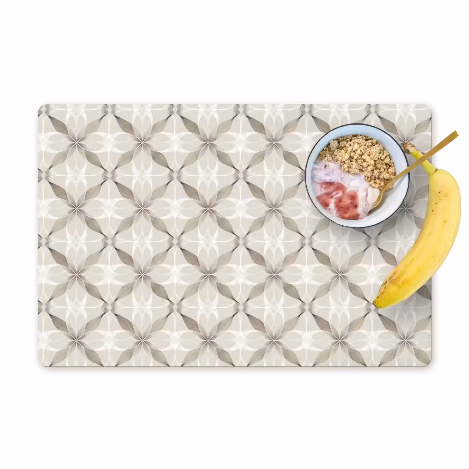 Set de table – 6 pièces - Graphique - Motif - Gris — 1