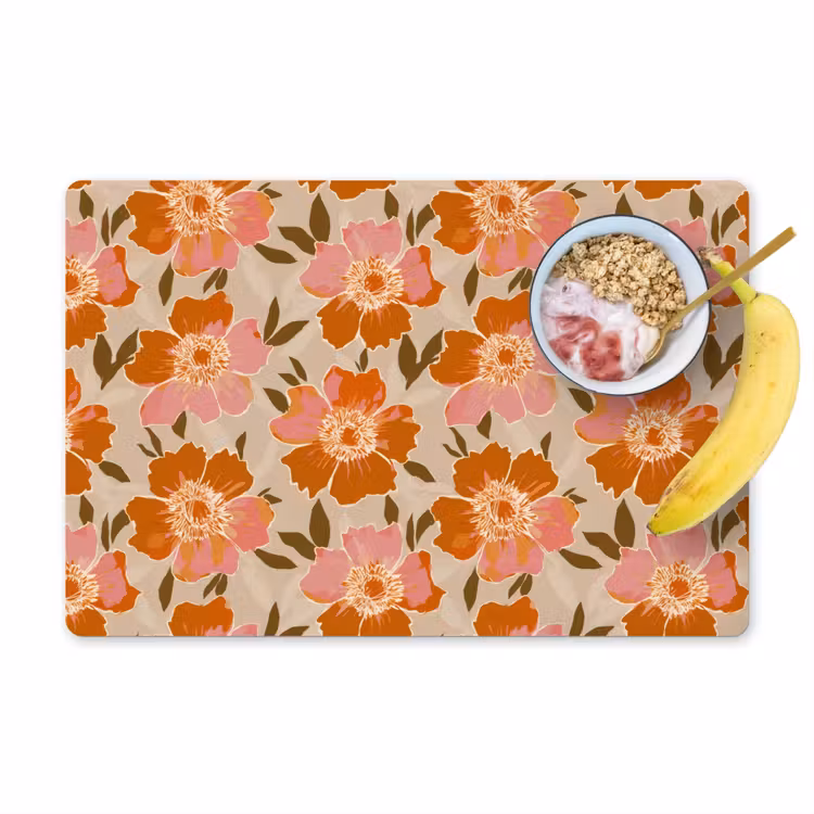 Set de table – 6 pièces - Fleurs - Motif - Rétro — 1