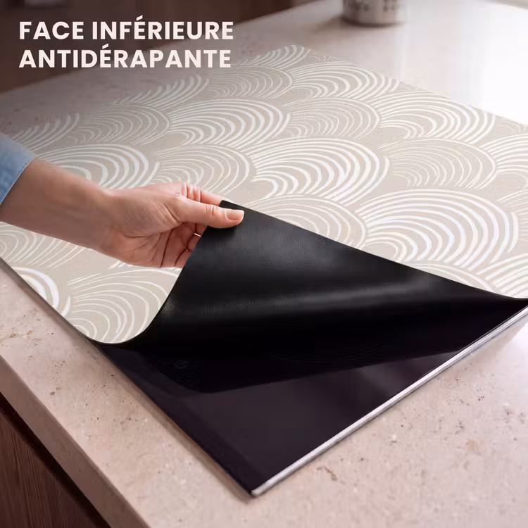 Protection plaque induction - Ondes - Texture - Beige — 7
