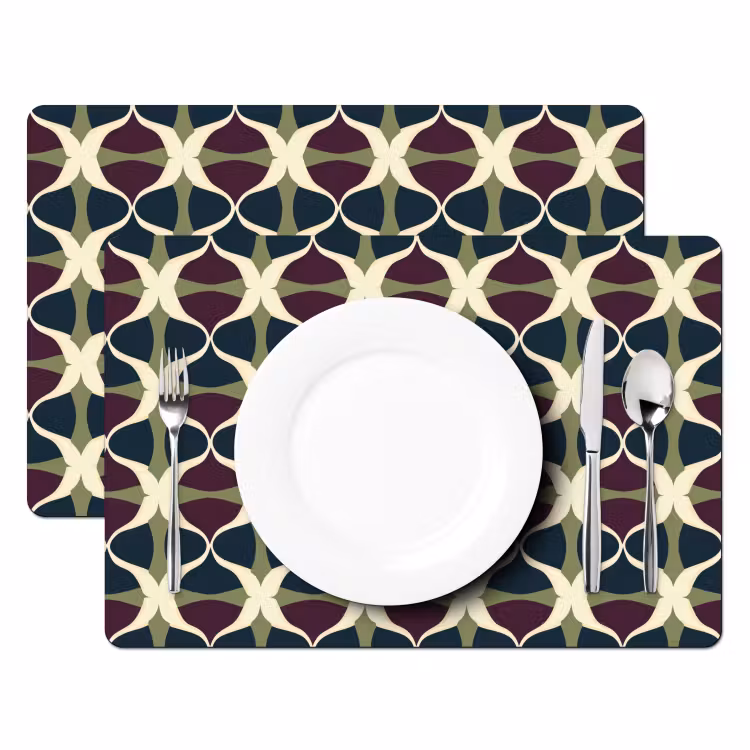 Set de table – 6 pièces - Abstrait - Rétro - Coloré — 2