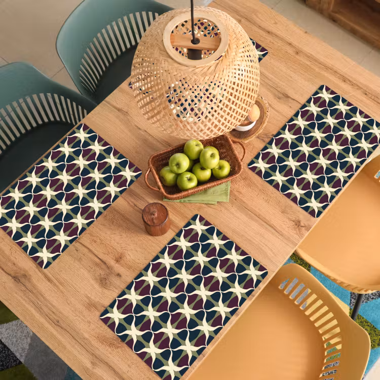 Set de table – 6 pièces - Abstrait - Rétro - Coloré — 3