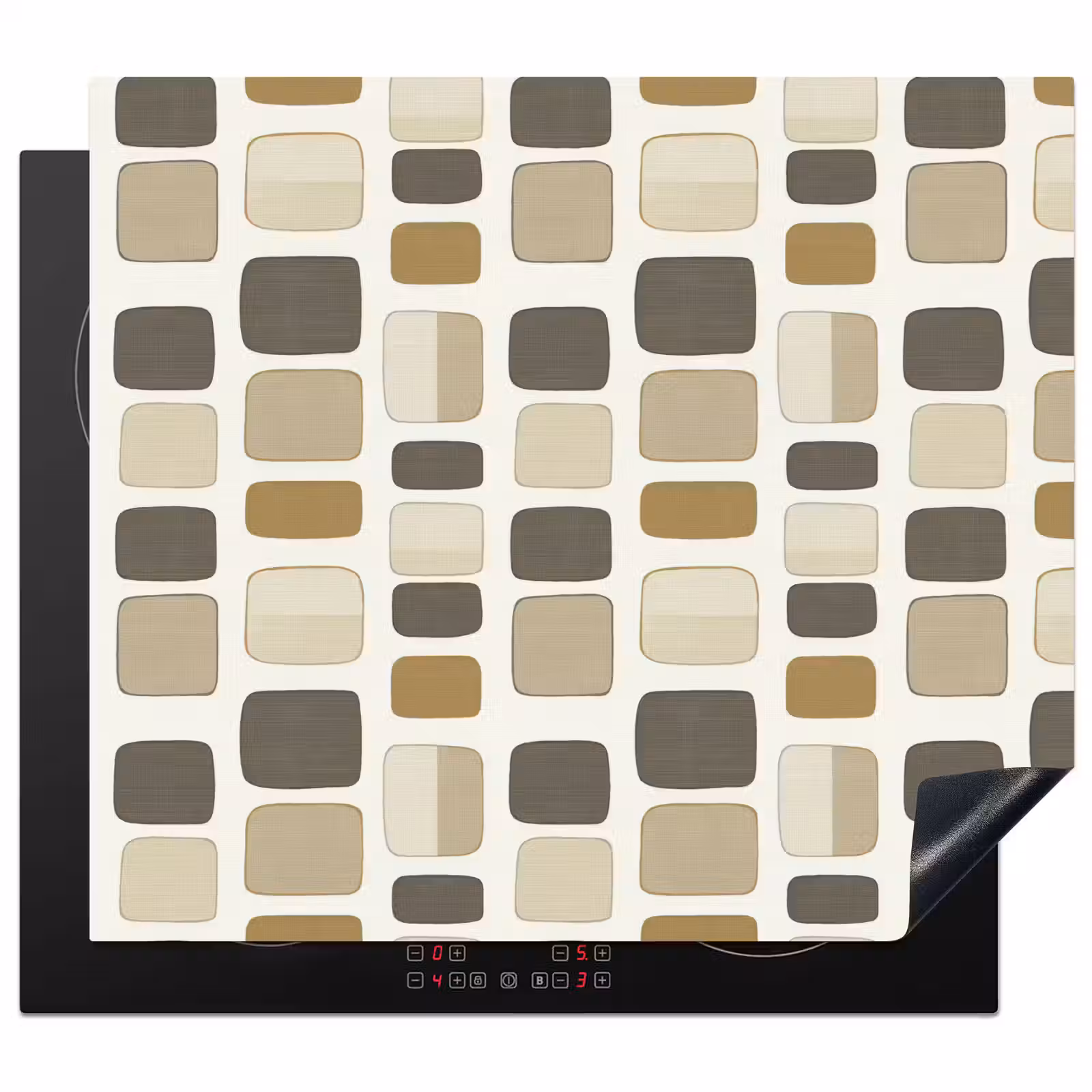 Protection plaque induction - Blocs - Vintage - Gris — 1
