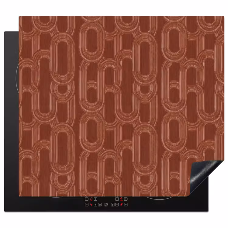 Protection plaque induction - Abstrait - Texture - Marron — 1