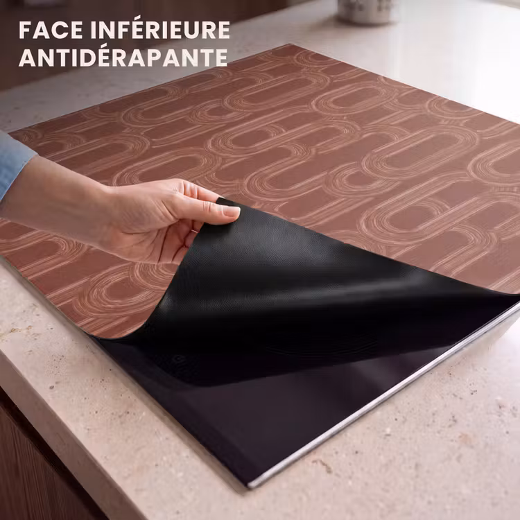 Protection plaque induction - Abstrait - Texture - Marron — 7