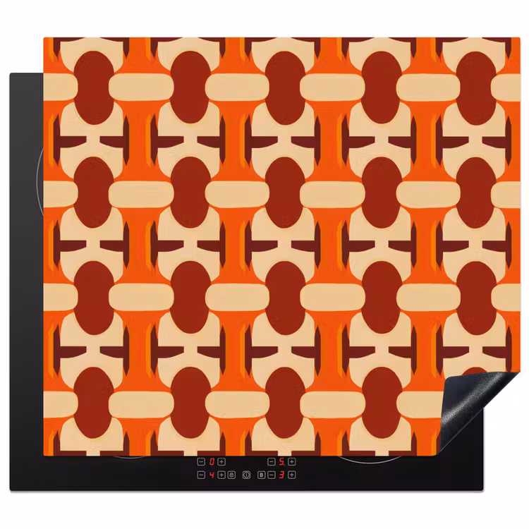 Protection plaque induction - Géométrique - Rétro - Orange — 1