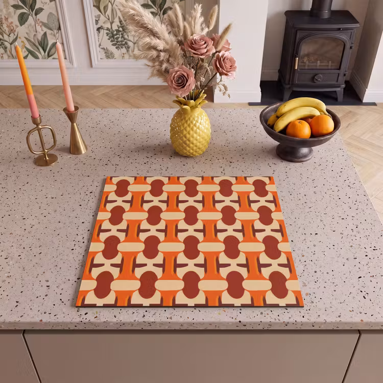 Protection plaque induction - Géométrique - Rétro - Orange — 3
