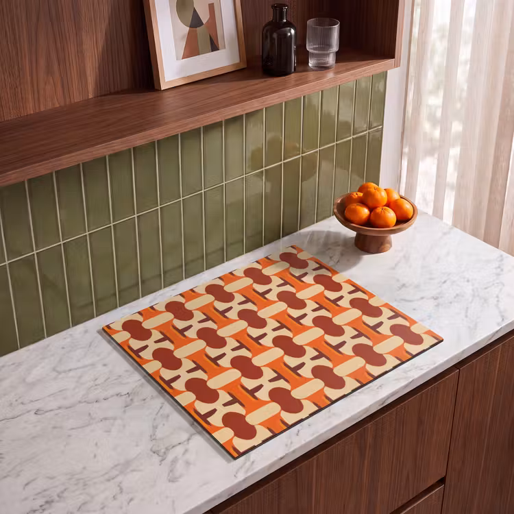 Protection plaque induction - Géométrique - Rétro - Orange — 4