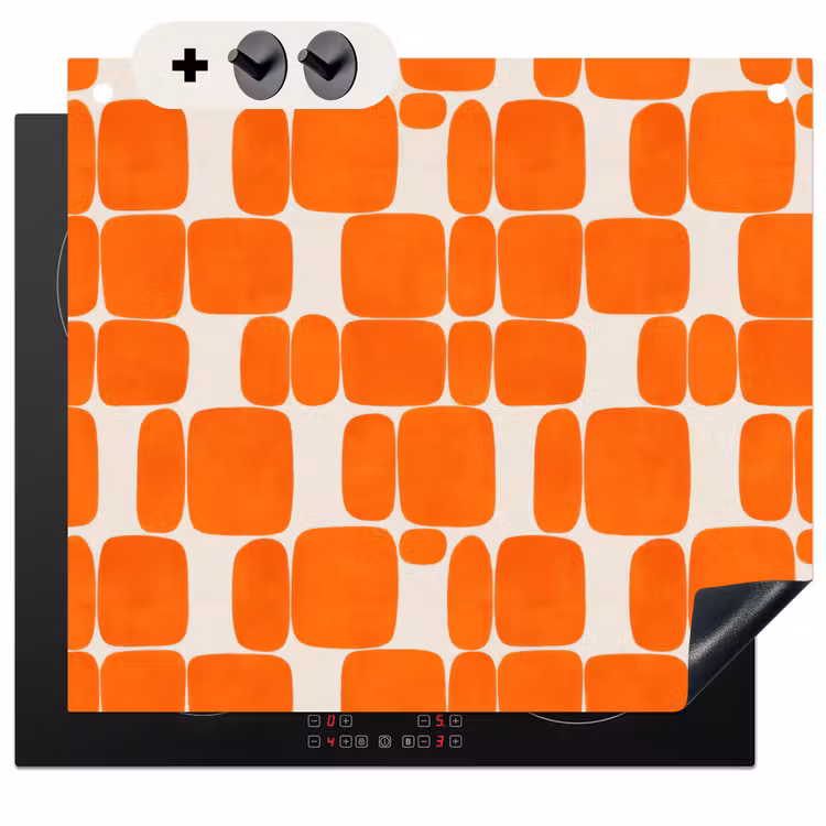 Protection à induction avec crochets - Motif - Rétro - Orange — 3