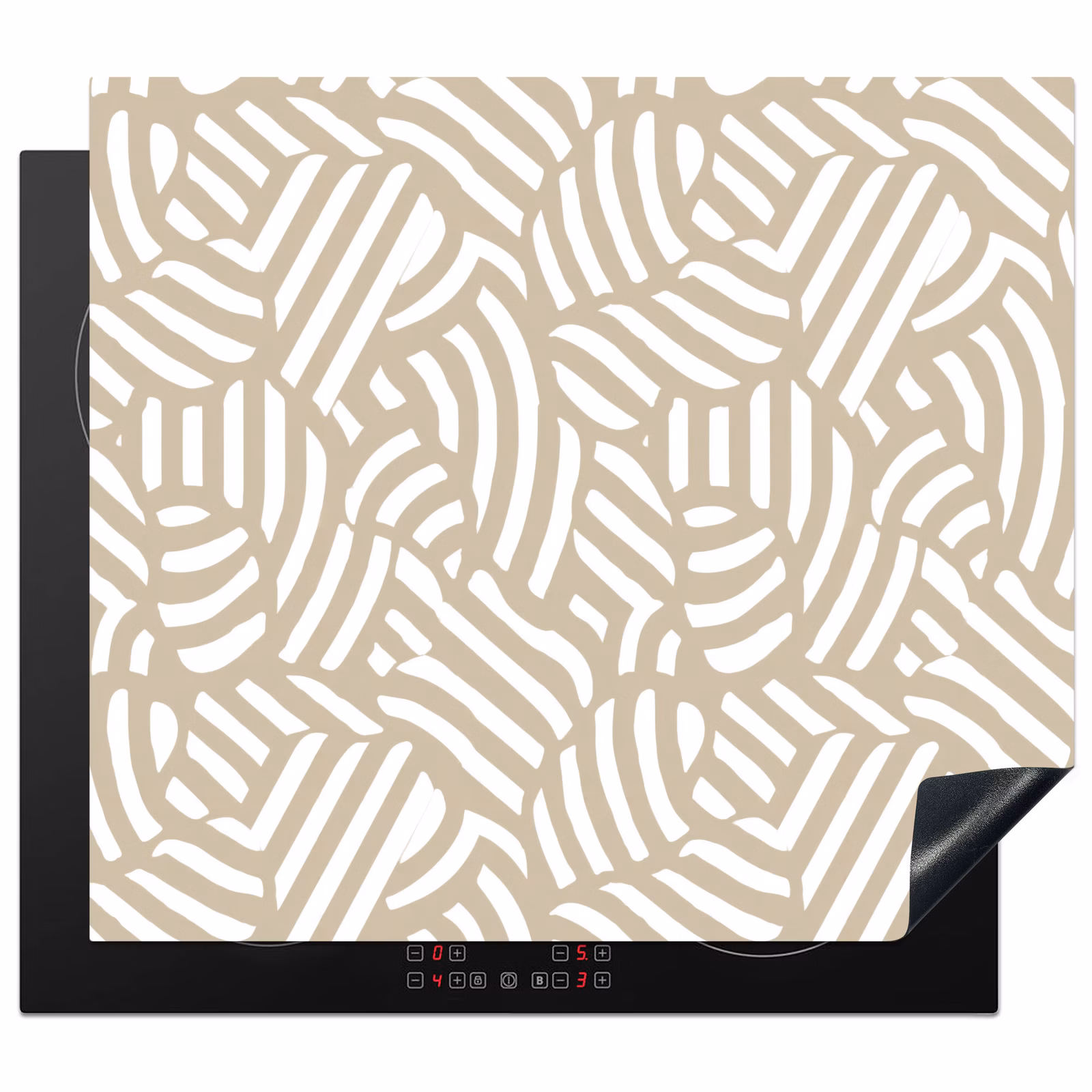Protection plaque induction - Abstrait - Moderne - Beige — 1