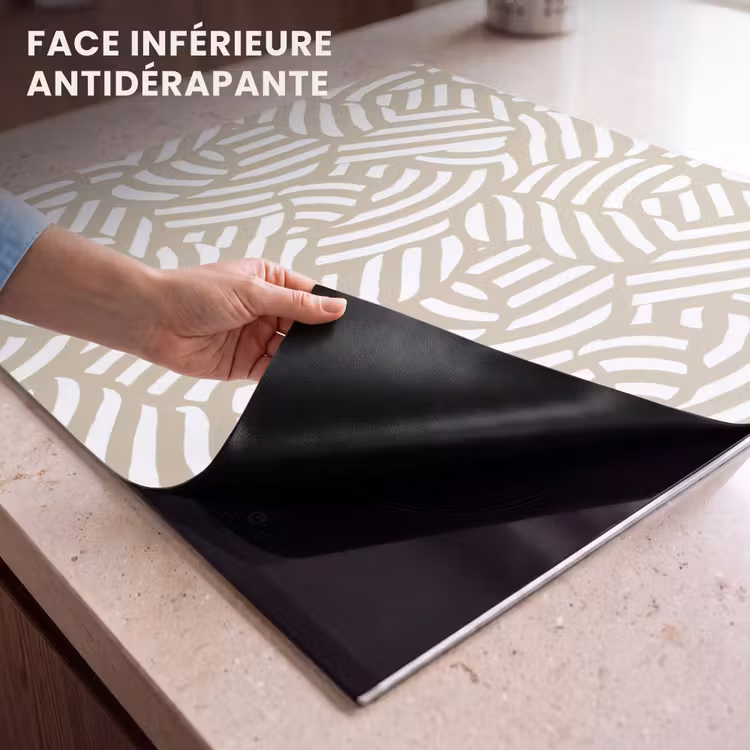 Protection plaque induction - Abstrait - Moderne - Beige — 7