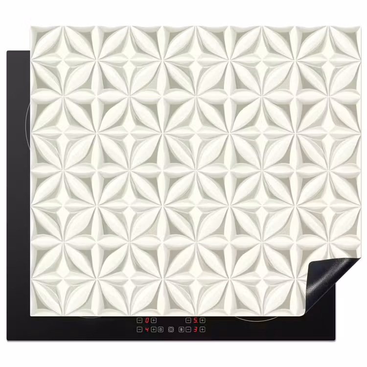 Protection plaque induction - Abstrait - Texture - Gris - Blanc — 1