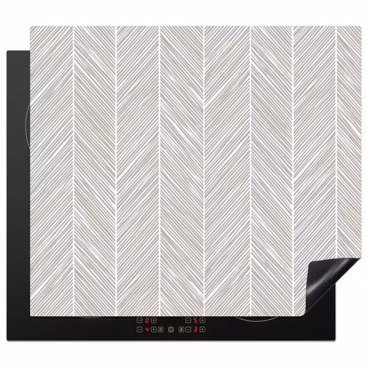Protection plaque induction - Classique - Chevrons - Gris — 1