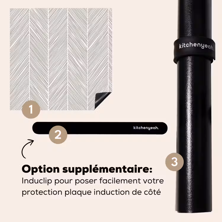 Protection plaque induction - Classique - Chevrons - Gris — 8