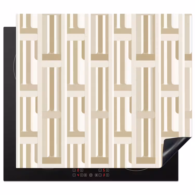 Protection plaque induction - Moderne - Géométrique - Beige — 1