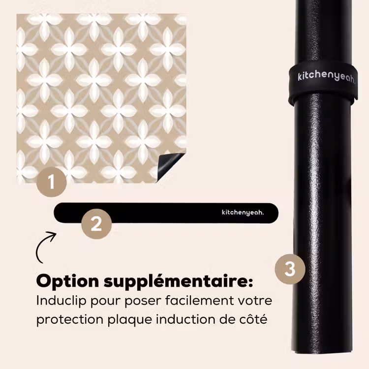 Protection plaque induction - Motif - Symétrique - Beige — 8