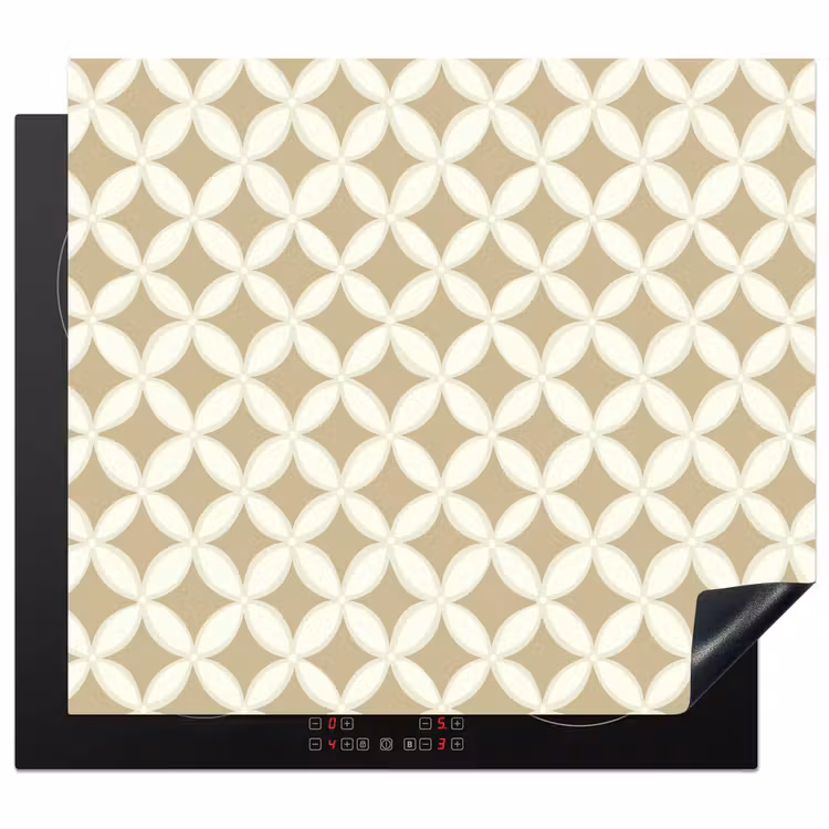 Protection plaque induction - Symétrique - Motif - Beige — 1
