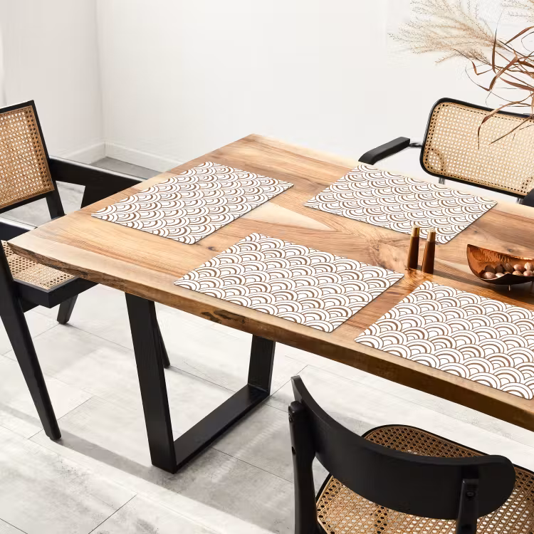 Set de table – 6 pièces - Classique - Motif - Terracotta — 4