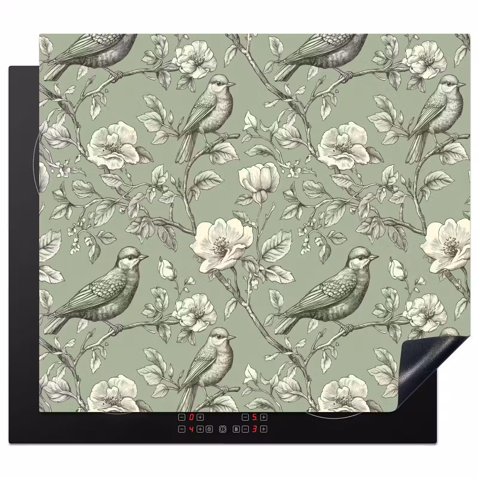 Protection plaque induction - Classique - Botanique - Vert — 1