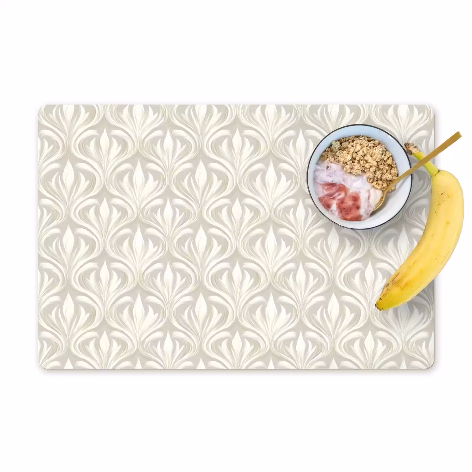Set de table – 6 pièces - Baroque - Motif - Beige — 1