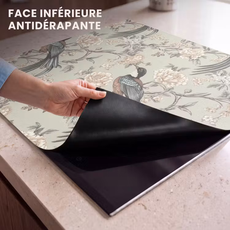 Protection plaque induction - Fleur - Oiseau - Coloré — 7