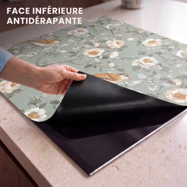 Protection plaque induction - Rose - Oiseaux - Coloré — 7