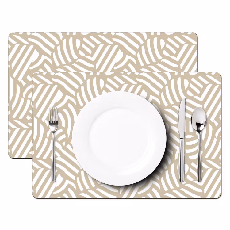 Set de table – 6 pièces - Abstrait - Moderne - Beige — 2