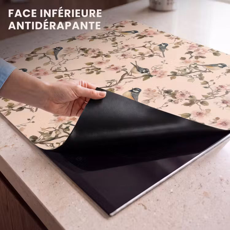 Protection plaque induction - Blossom - Grande mésange - Rose — 7