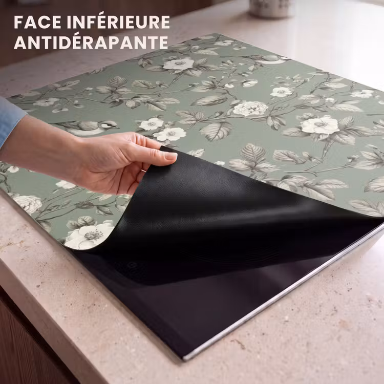 Protection plaque induction - Botanique - Oiseaux - Vert — 7