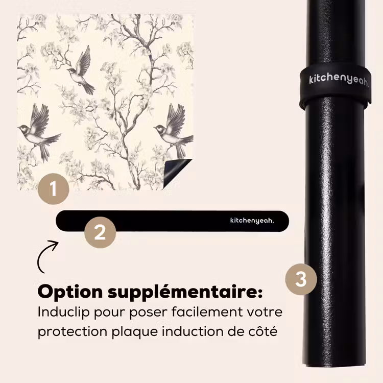 Protection plaque induction - Branches - Oiseaux - Beige — 8