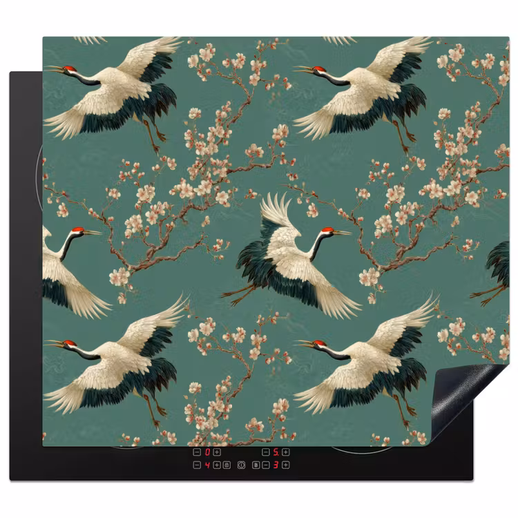 Protection plaque induction - Fleur de cerisier - Fleurs de maternité - Vert — 1