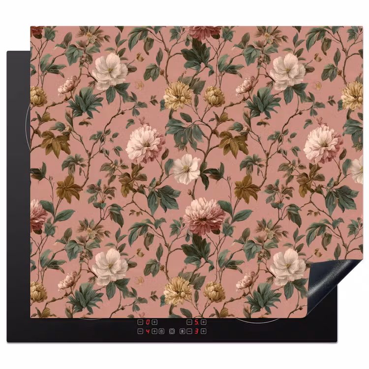 Protection plaque induction - Fleurs - Classique - Rose — 1