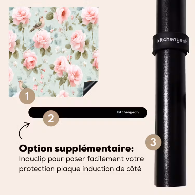 Protection plaque induction - Roses - Oiseaux - Pastel - Coloré — 8
