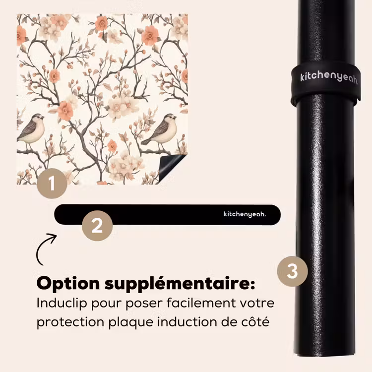 Protection plaque induction - Fleur de cerisier - Moineau - Rose — 8