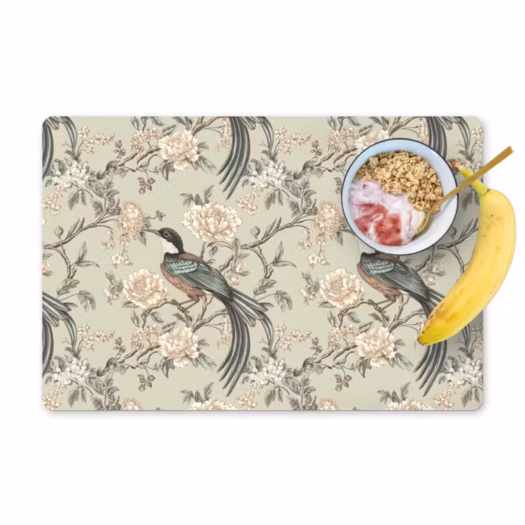 Set de table – 6 pièces - Fleur - Oiseau - Coloré — 1