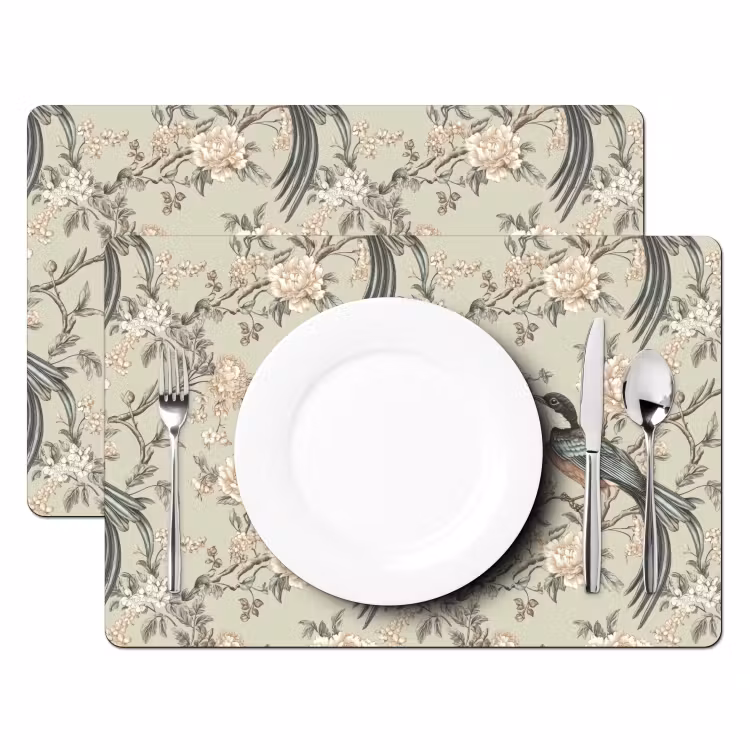 Set de table – 6 pièces - Fleur - Oiseau - Coloré — 2