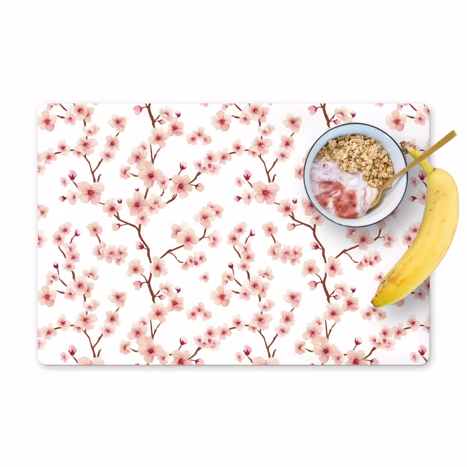 Set de table – 6 pièces - Fleur de cerisier - Branches - Rose — 1