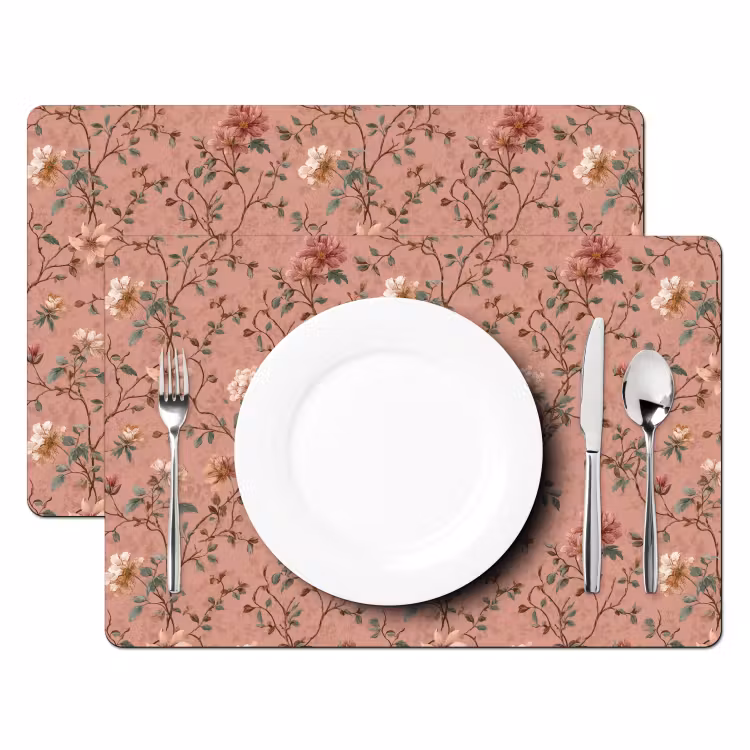 Set de table – 6 pièces - Botanique - Fleurs - Rose — 2