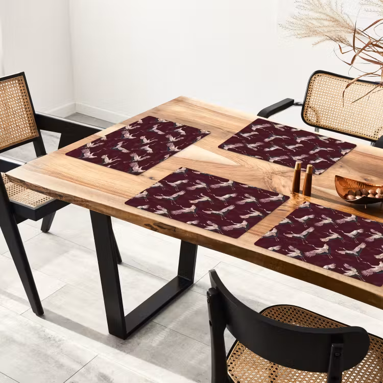 Set de table – 6 pièces - Crane - Classic - Bordeaux — 4