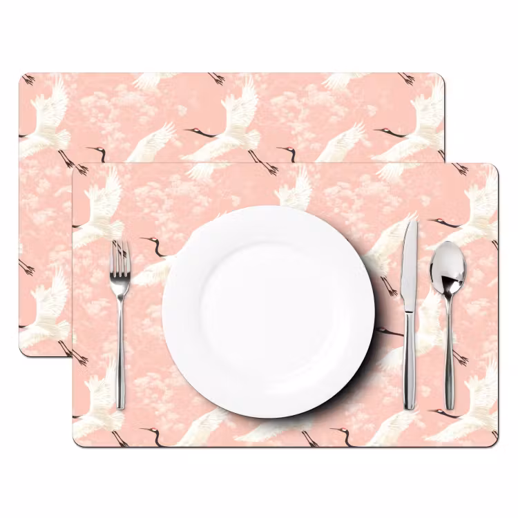 Set de table – 6 pièces - Grue - Blossom - Rose — 2