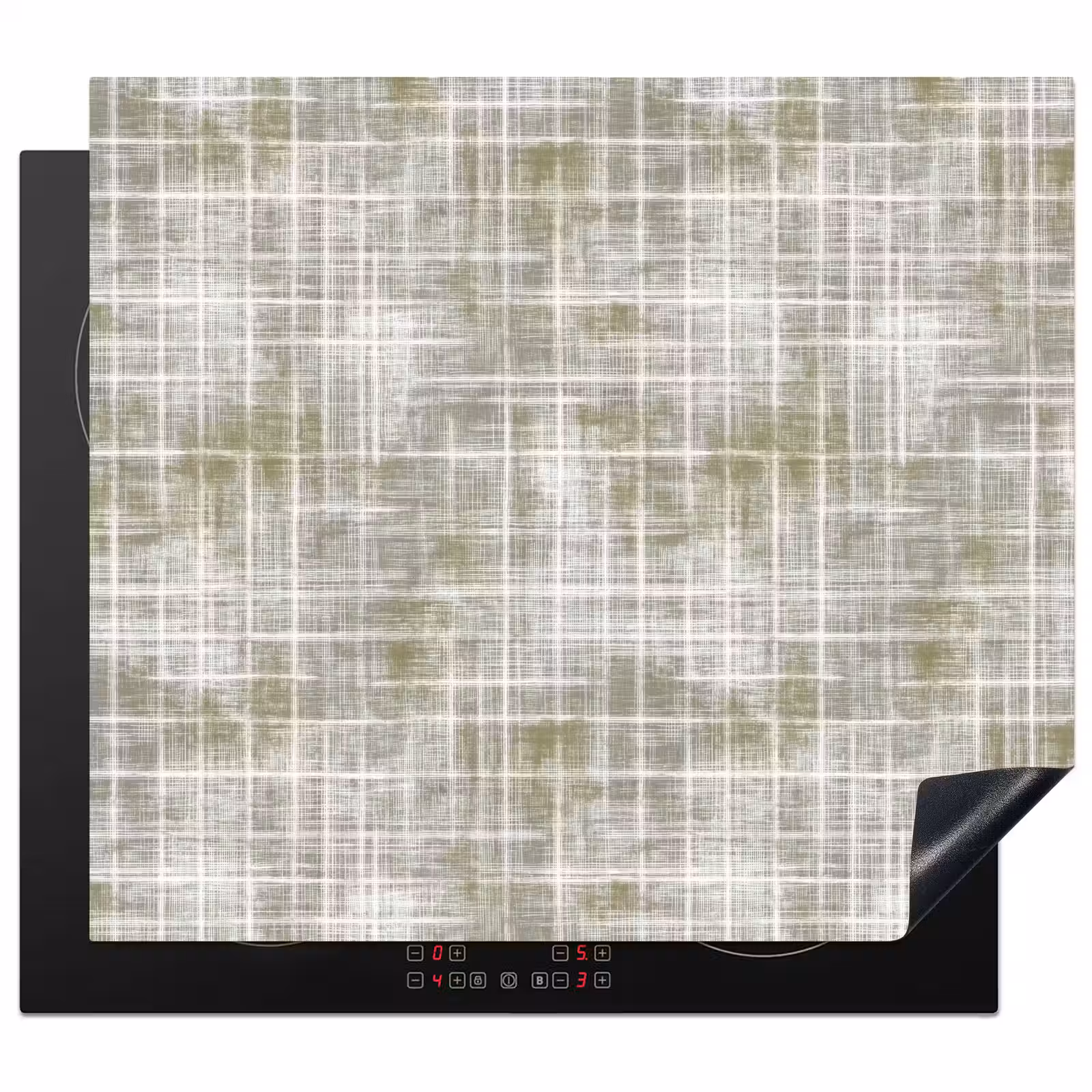 Protection plaque induction - Lin - Motif - Vert — 1
