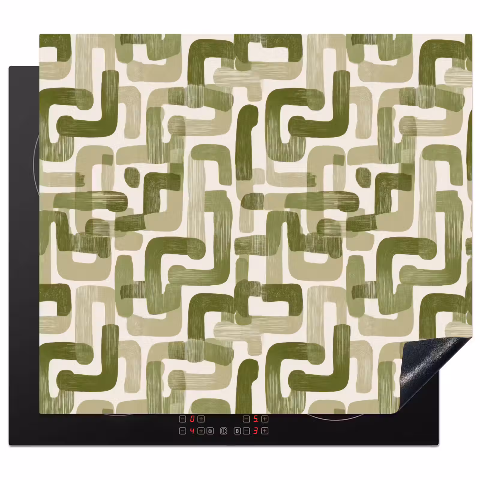Protection plaque induction - Moderne - Graphique - Vert — 1