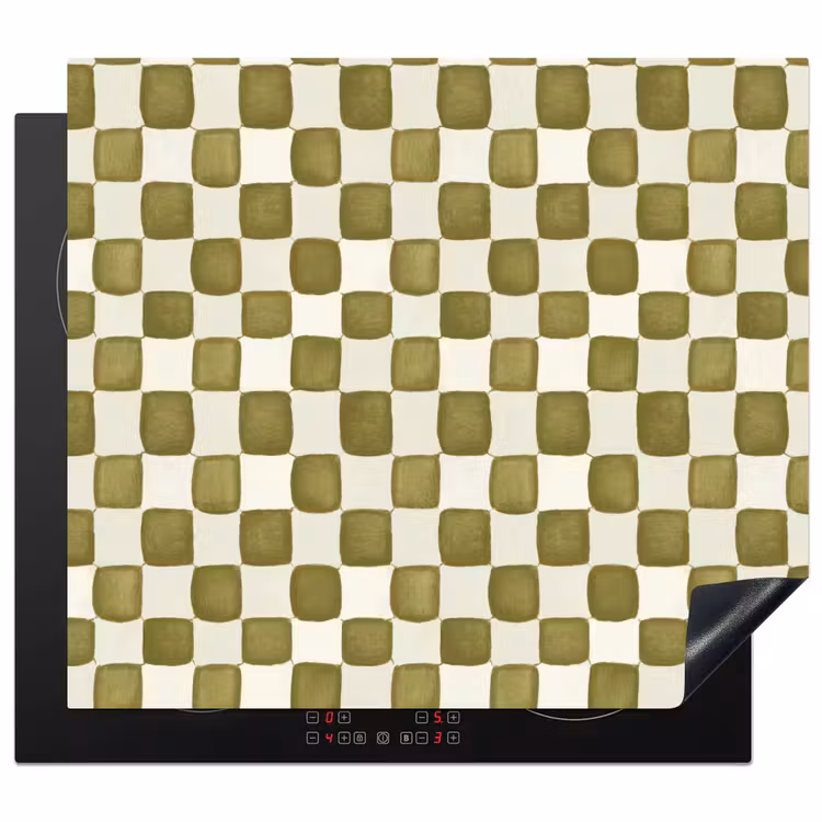 Protection plaque induction - Échecs - Motif - Vert — 1