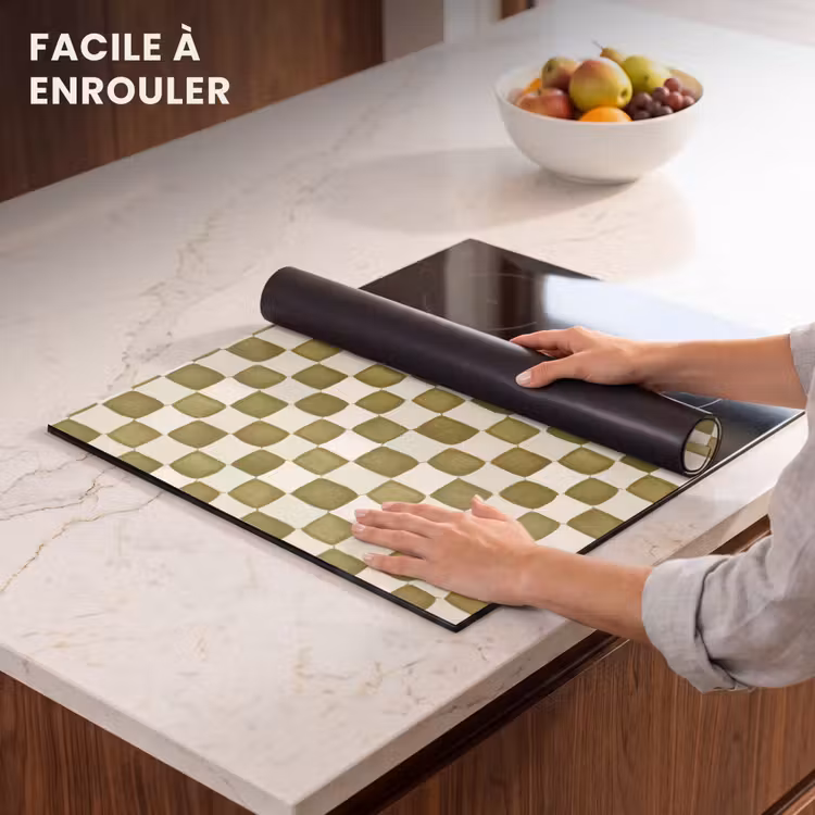Protection plaque induction - Échecs - Motif - Vert — 6