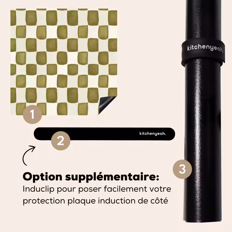 Protection plaque induction - Échecs - Motif - Vert — 8