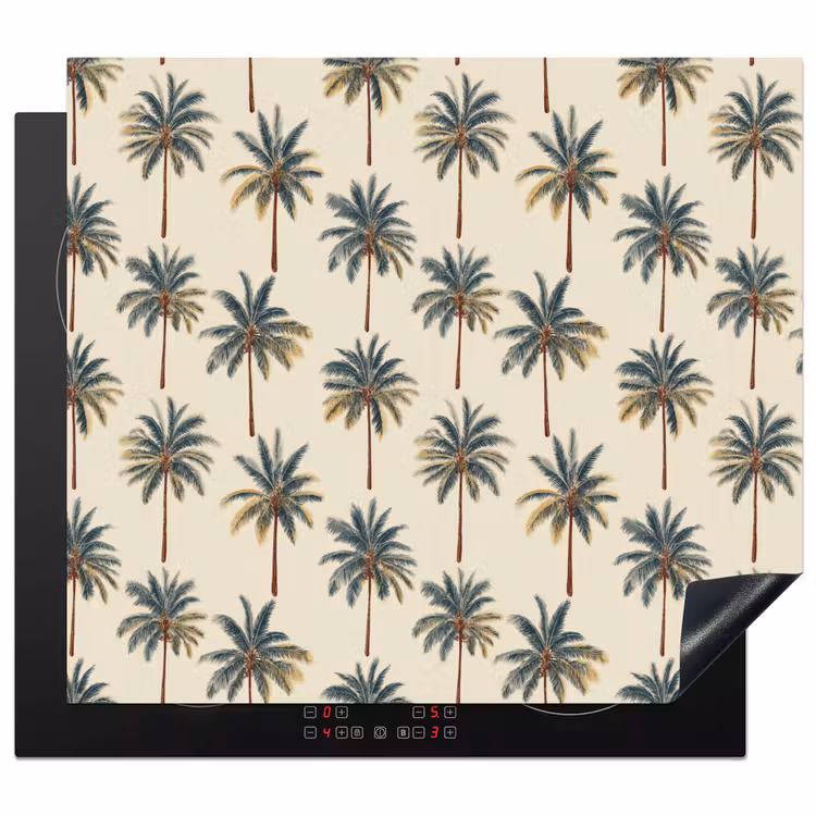 Protection plaque induction - Palmiers - Tropical - Vert — 1