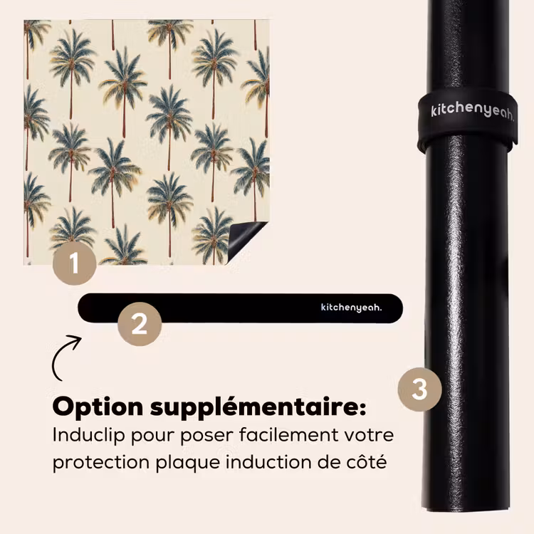 Protection plaque induction - Palmiers - Tropical - Vert — 8