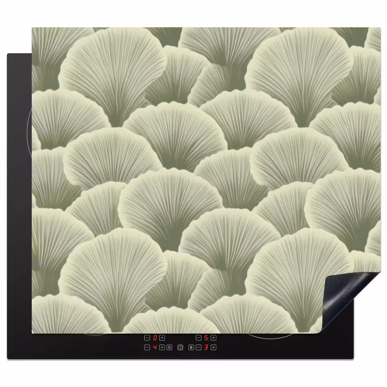 Protection plaque induction - Eventail - Feuille - Vert — 1