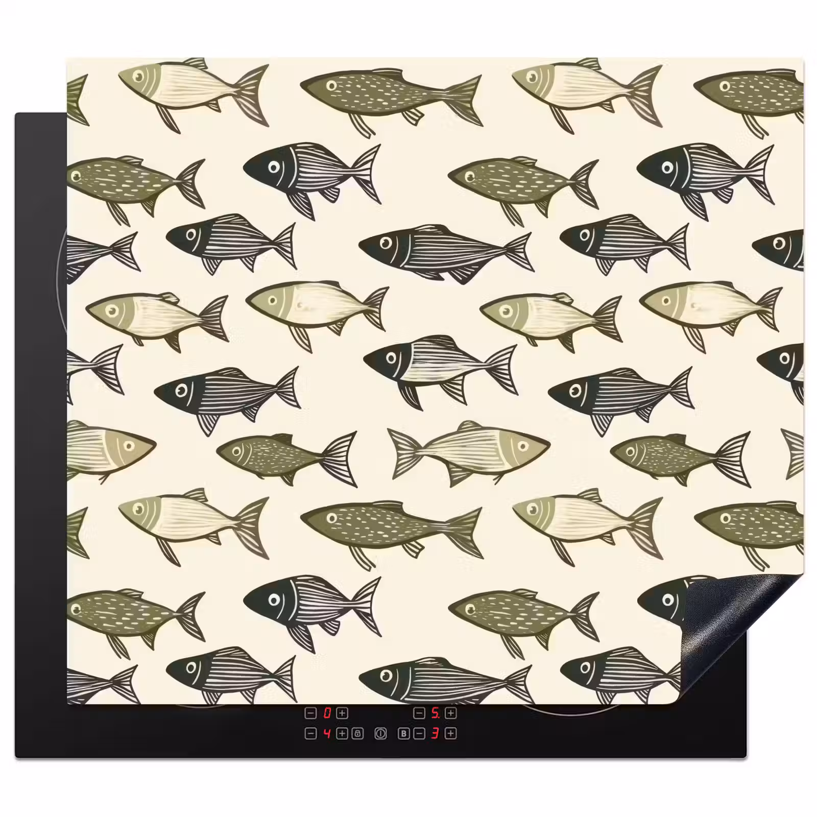 Protection plaque induction - Poissons - Classique - Vert — 1