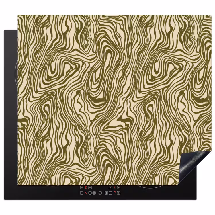 Protection plaque induction - Abstrait - Marbre - Vert — 1